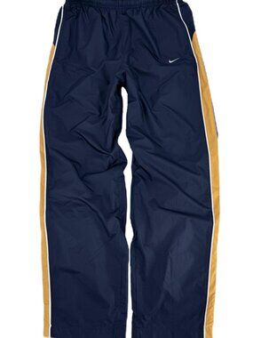 Nike Athletic Track Pants Navy Gold Stripe Mens M